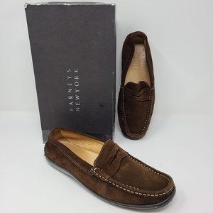 BARNEY'S NEW YORK Brown Suede Driving Loafer 8.5